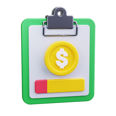 Rapport financier  3D Icon