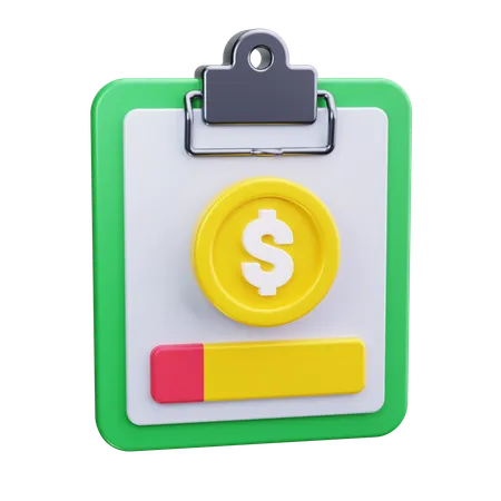 Rapport financier  3D Icon