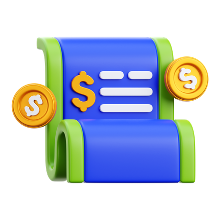 Rapport financier  3D Icon