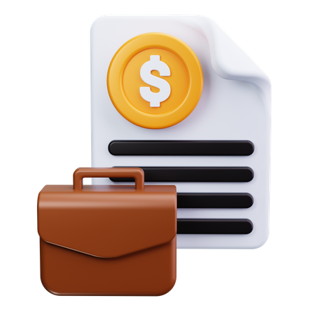 Rapport financier  3D Icon