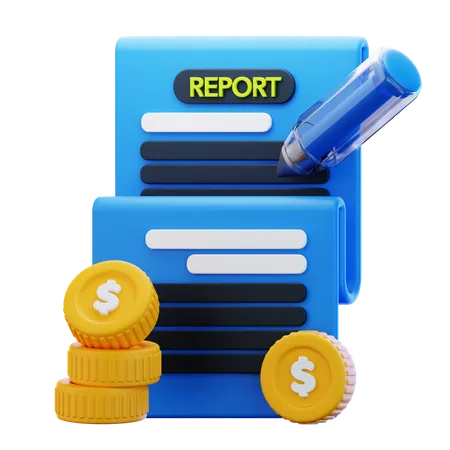 Rapport financier  3D Icon