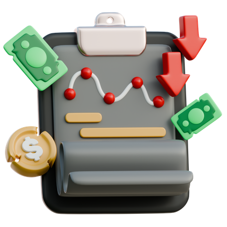 Rapport financier  3D Icon