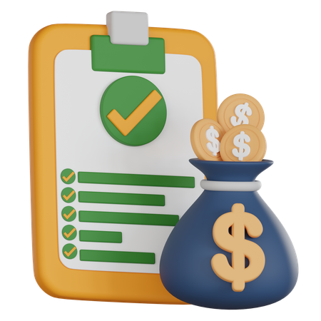 Rapport financier  3D Icon