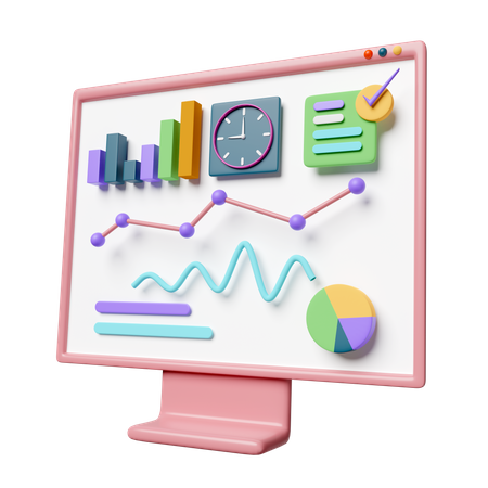 Rapport financier  3D Icon