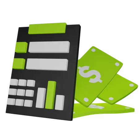 Rapport financier  3D Icon