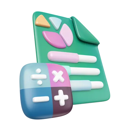 Rapport financier  3D Icon