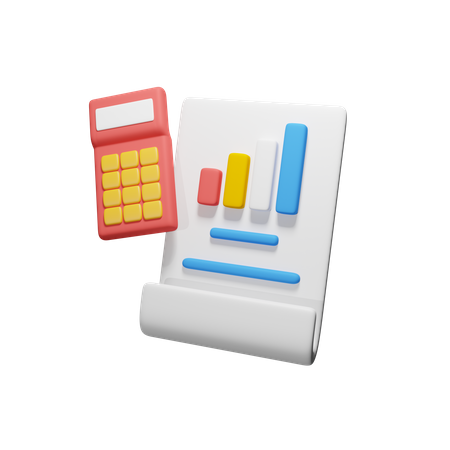 Rapport financier  3D Icon