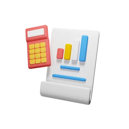 Rapport financier  3D Icon