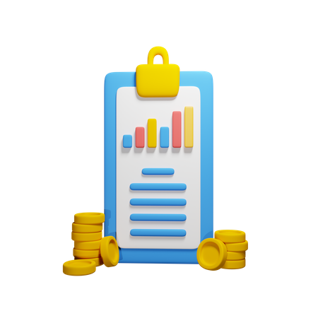 Rapport financier  3D Icon