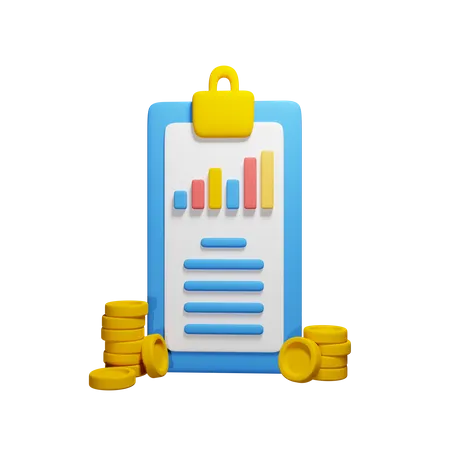 Rapport financier  3D Icon