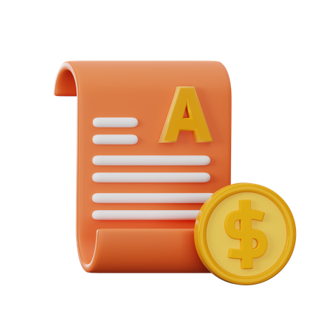 Rapport financier  3D Icon