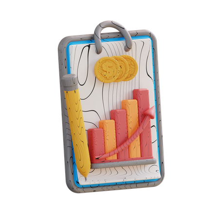 Rapport financier  3D Icon