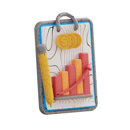 Rapport financier  3D Icon