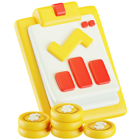 Rapport financier  3D Icon