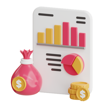 Rapport financier  3D Icon