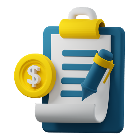 Rapport financier  3D Icon