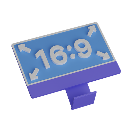 Rapport hauteur/largeur 16_9  3D Icon