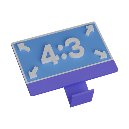 Rapport hauteur/largeur 4_3  3D Icon