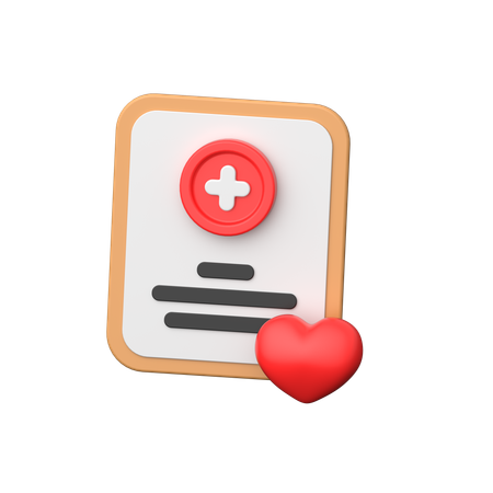 Rapport de santé  3D Icon