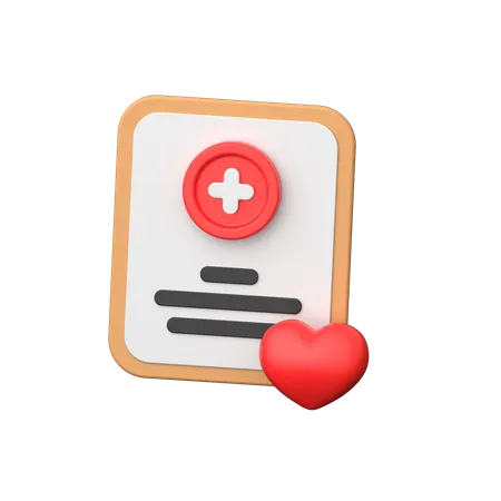 Rapport de santé  3D Icon