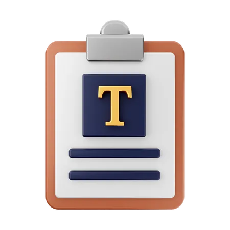 Rapport textuel  3D Icon