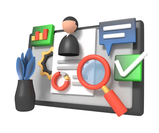 Rapporto di ottimizzazione SEO  3D Icon