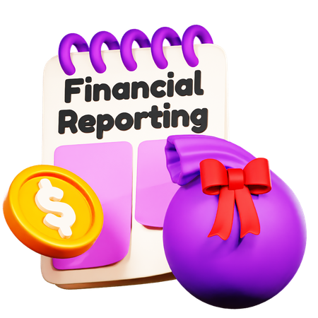 Rapport financier  3D Icon