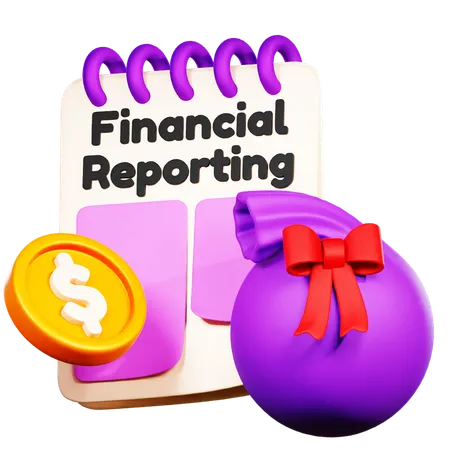 Rapport financier  3D Icon