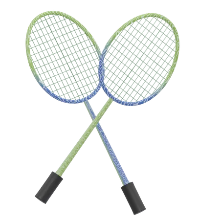 Raquetas de bádminton  3D Icon