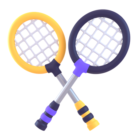 Raquete de badminton  3D Icon