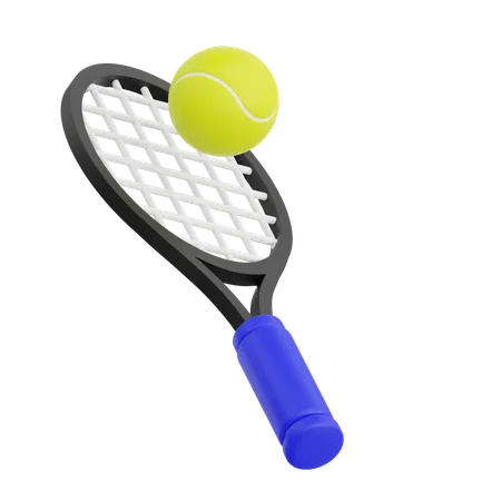 Raquete e bola de tênis  3D Icon