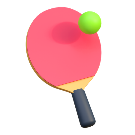 Raquete e bola de tênis de mesa  3D Icon