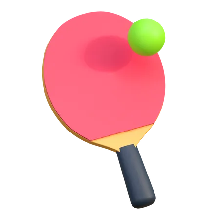 Raquete e bola de tênis de mesa  3D Icon