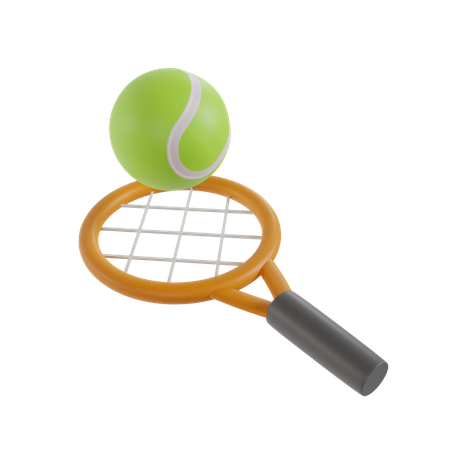 Raquette et balle de tennis  3D Icon