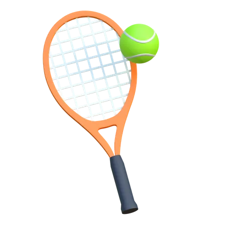 Raquette et balle de tennis  3D Icon