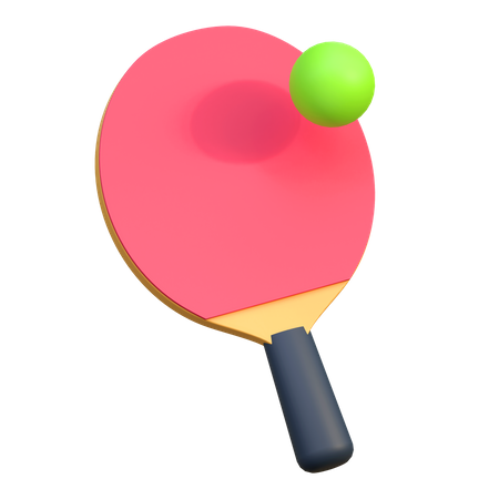 Raquette et balle de tennis de table  3D Icon