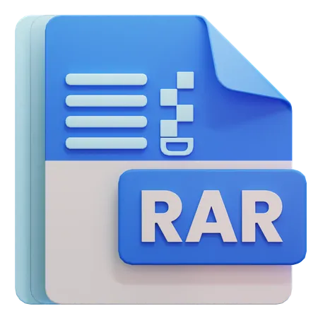 RAR-Dateiformat  3D Icon