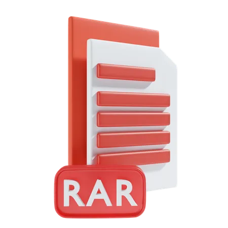 Rar File Icon 3 D Illustration 3D Icon