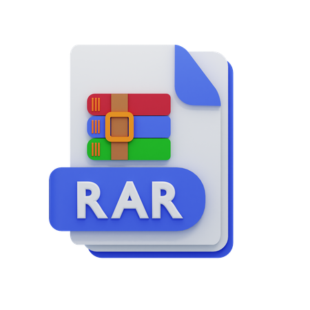 Rarファイル  3D Icon