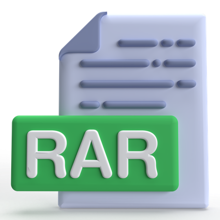 Rar 파일  3D Icon