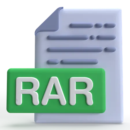 Rar 파일  3D Icon