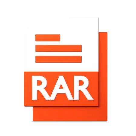 Rar 파일  3D Icon