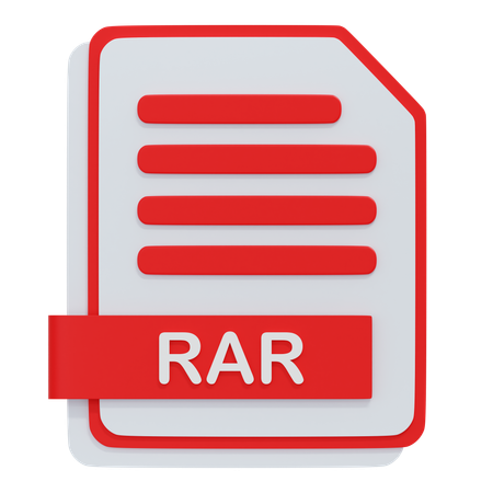 Rar 파일  3D Icon