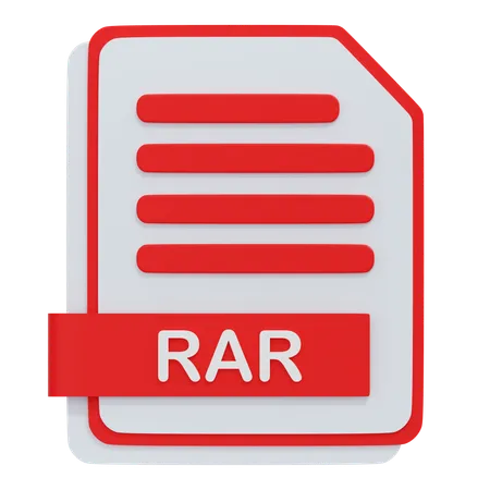 Rar 파일  3D Icon