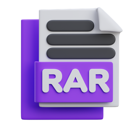 Rar File  3D Icon