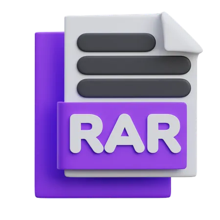 Rar File  3D Icon