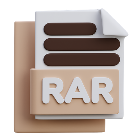 Rar File  3D Icon