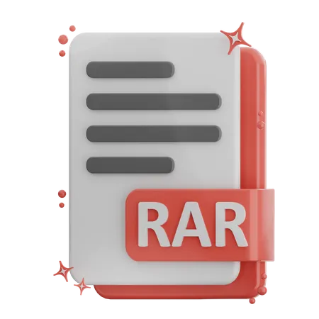 Rar File  3D Icon
