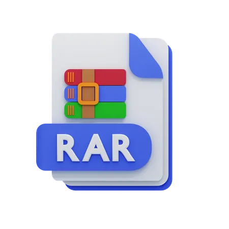 Rar File  3D Icon