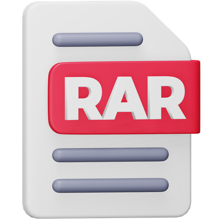 Rar File  3D Icon